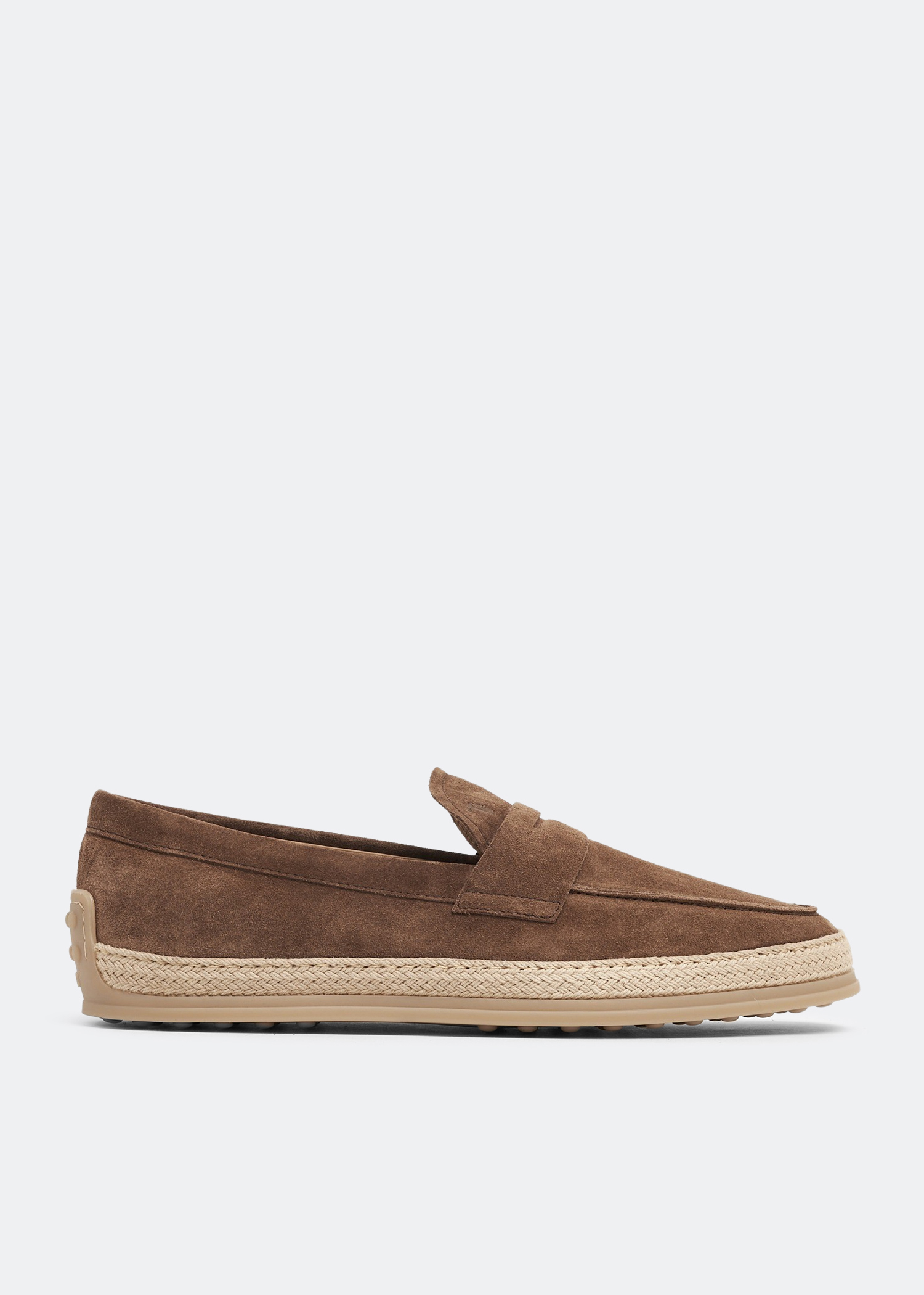 

Suede slip-on loafers, Brown