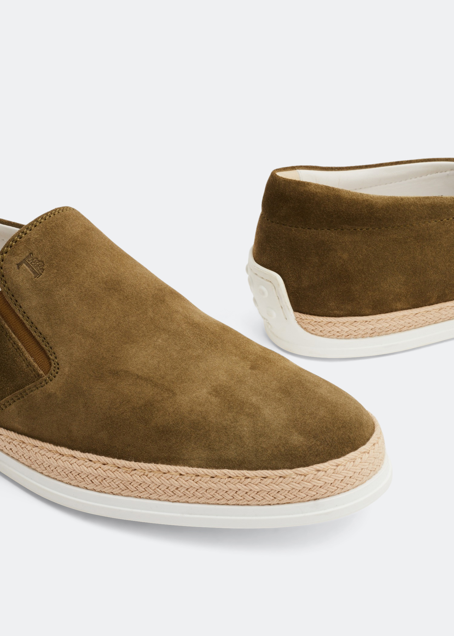 

Suede slip-on loafers, Green