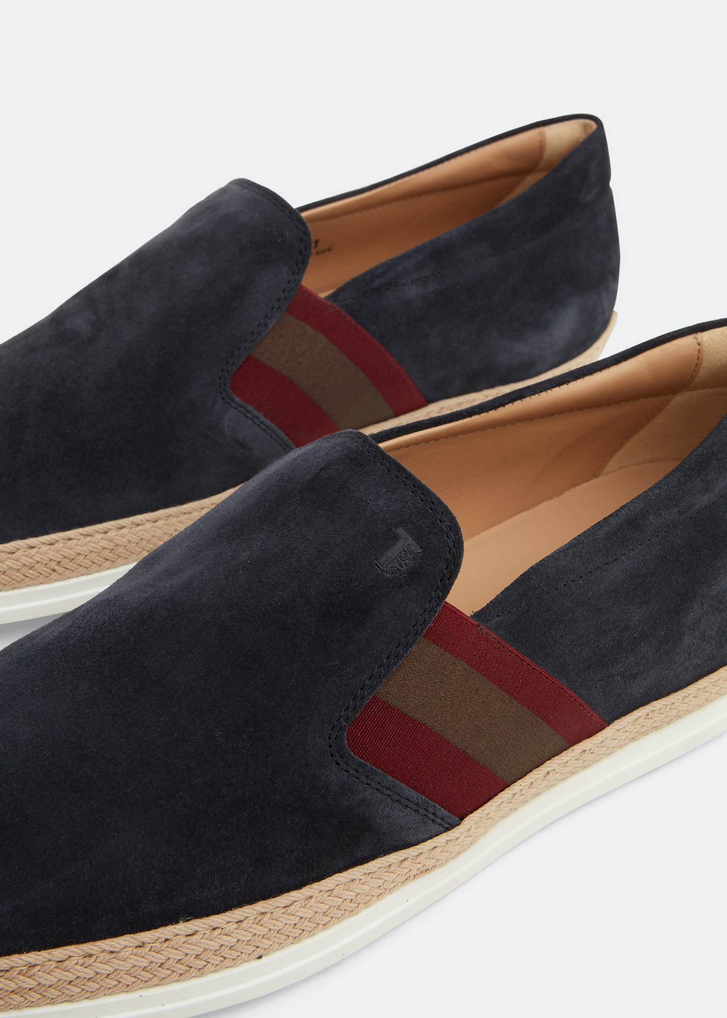 

Suede slip-on loafers, Blue