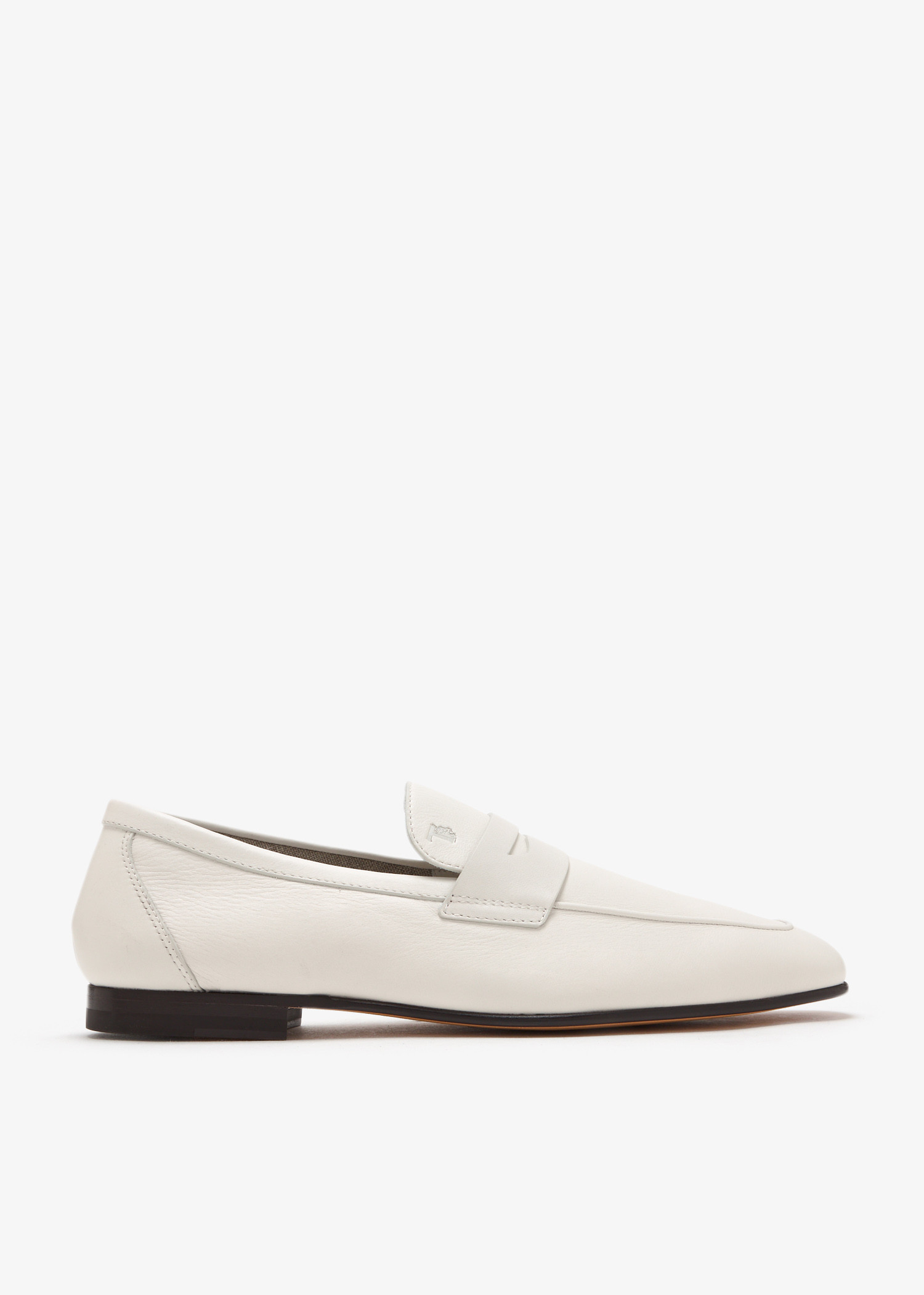

Penny strap loafers, White