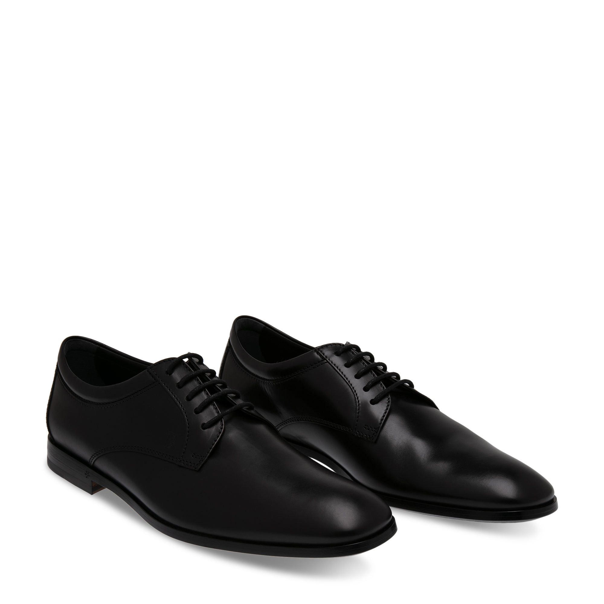 

Leather Derby shoes, Black
