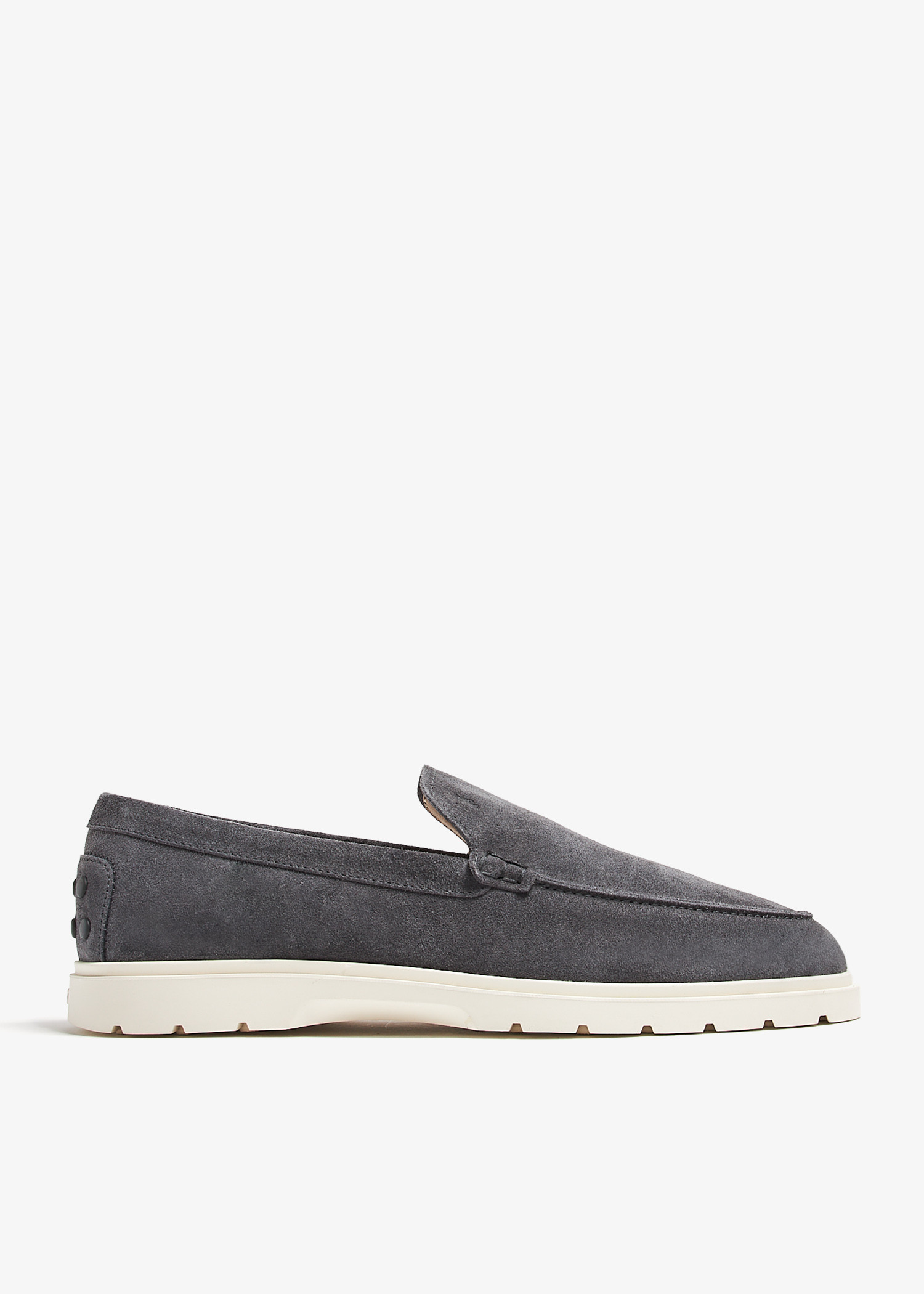 

Suede slip-on loafers, Grey