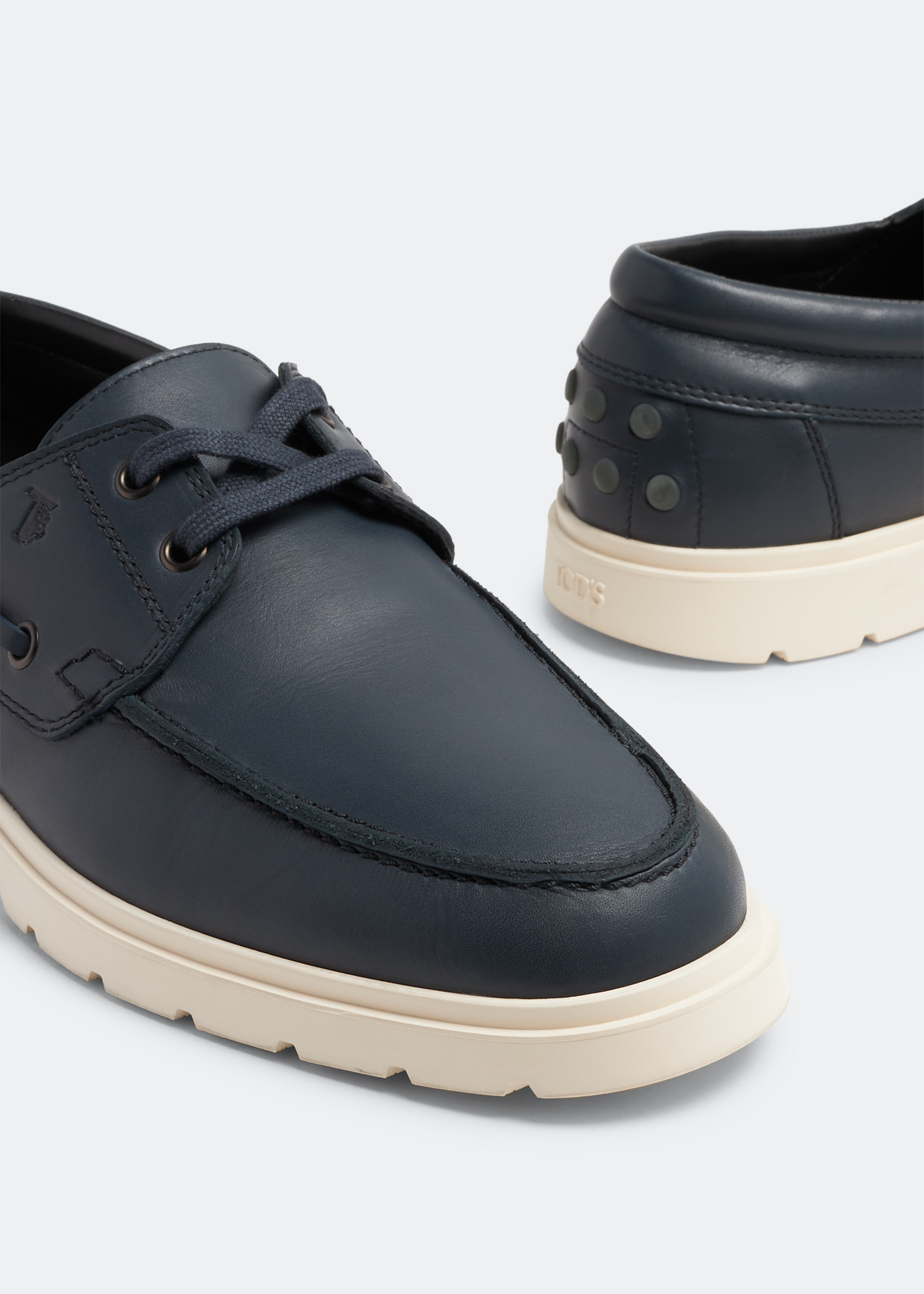 

Leather boat shoes, Blue