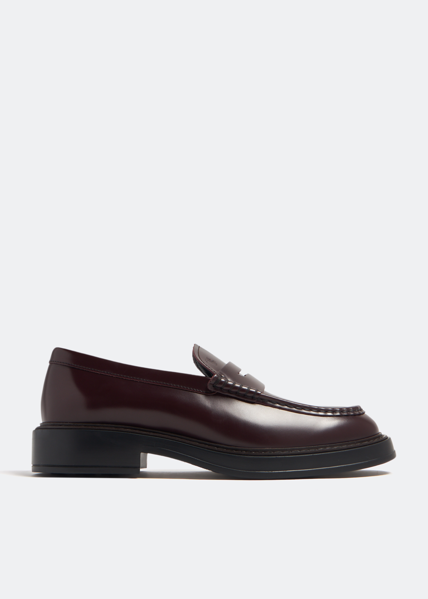 Leather loafers, Burgundy