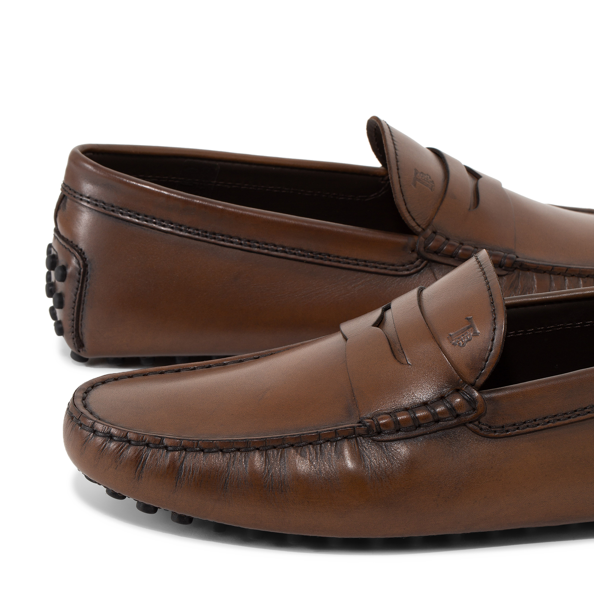 

Leather Gommino loafers, Brown