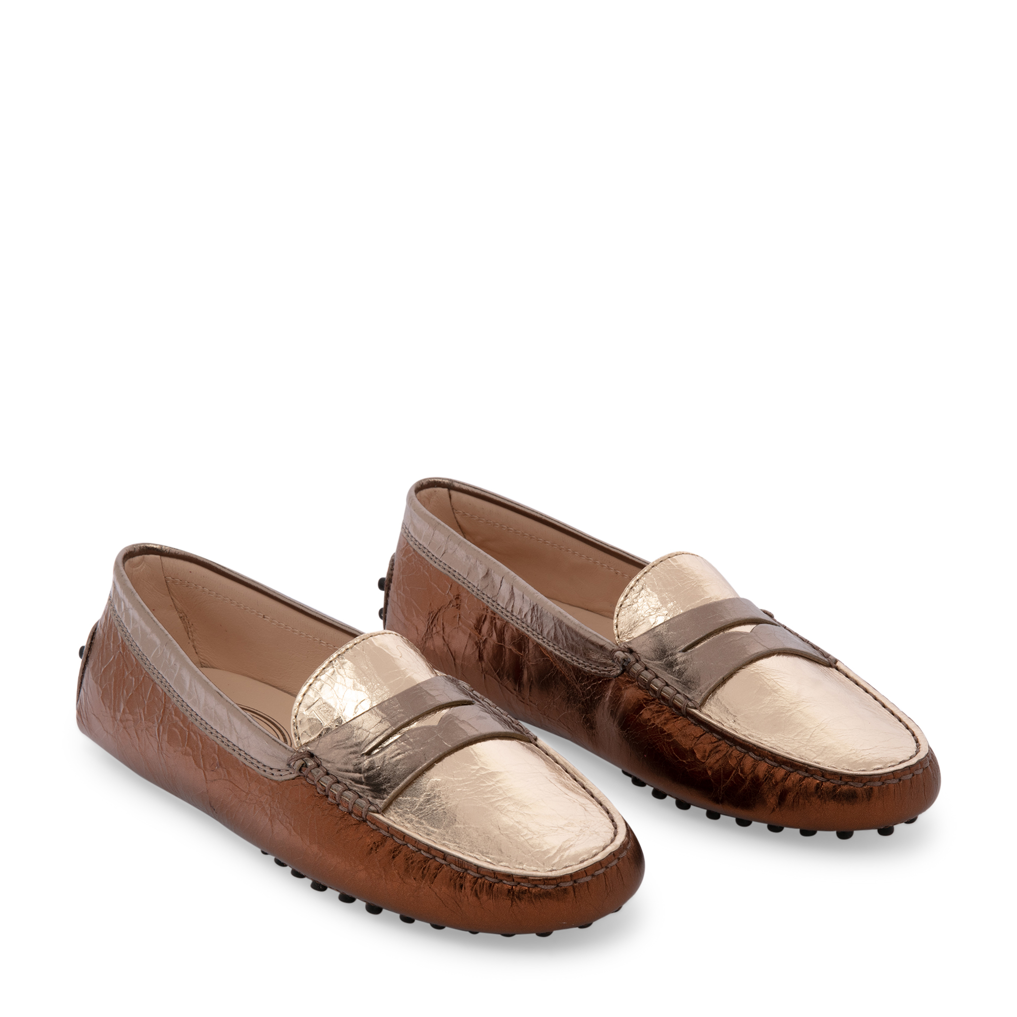 

Gommino driving loafers, Metallic