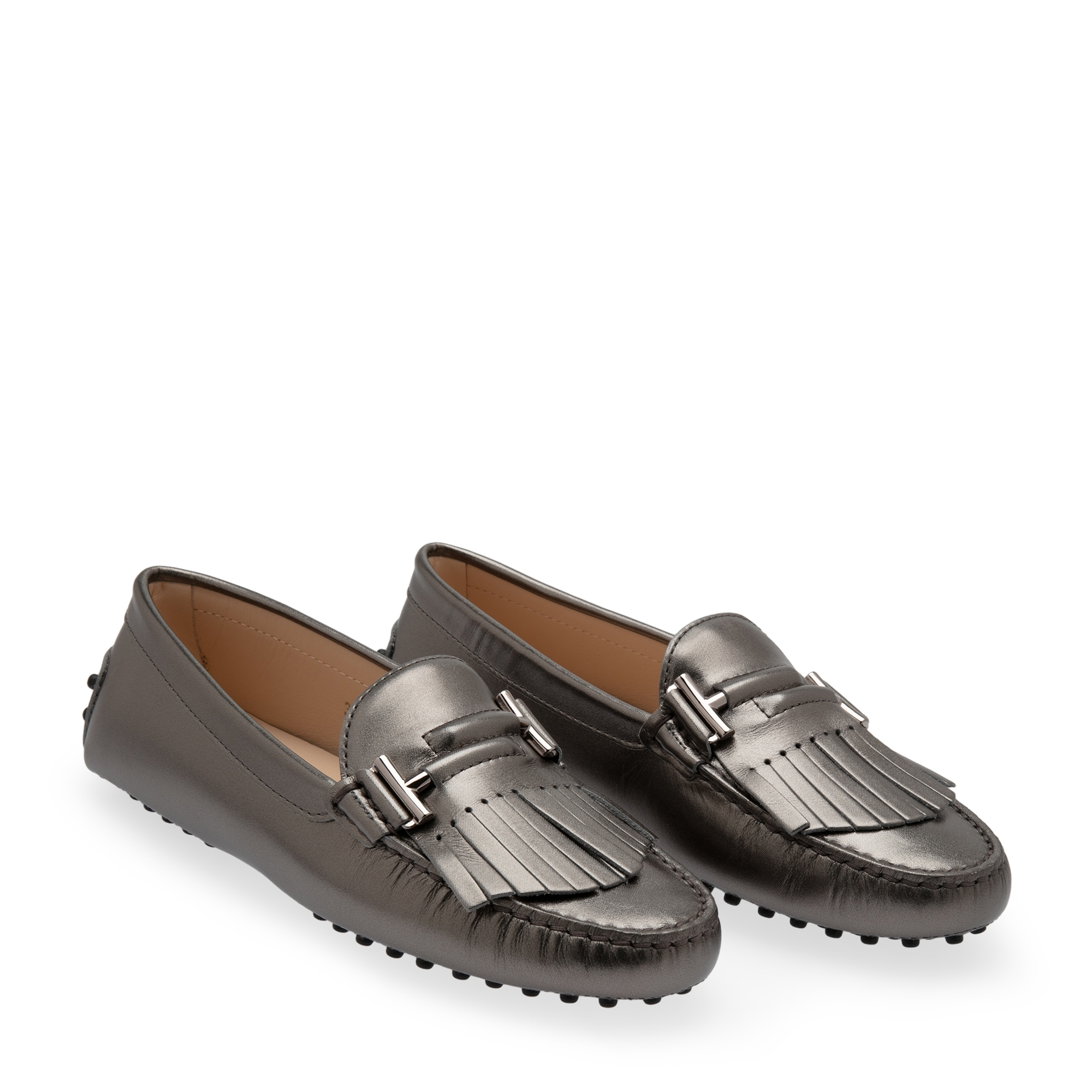 

Leather loafers, Silver