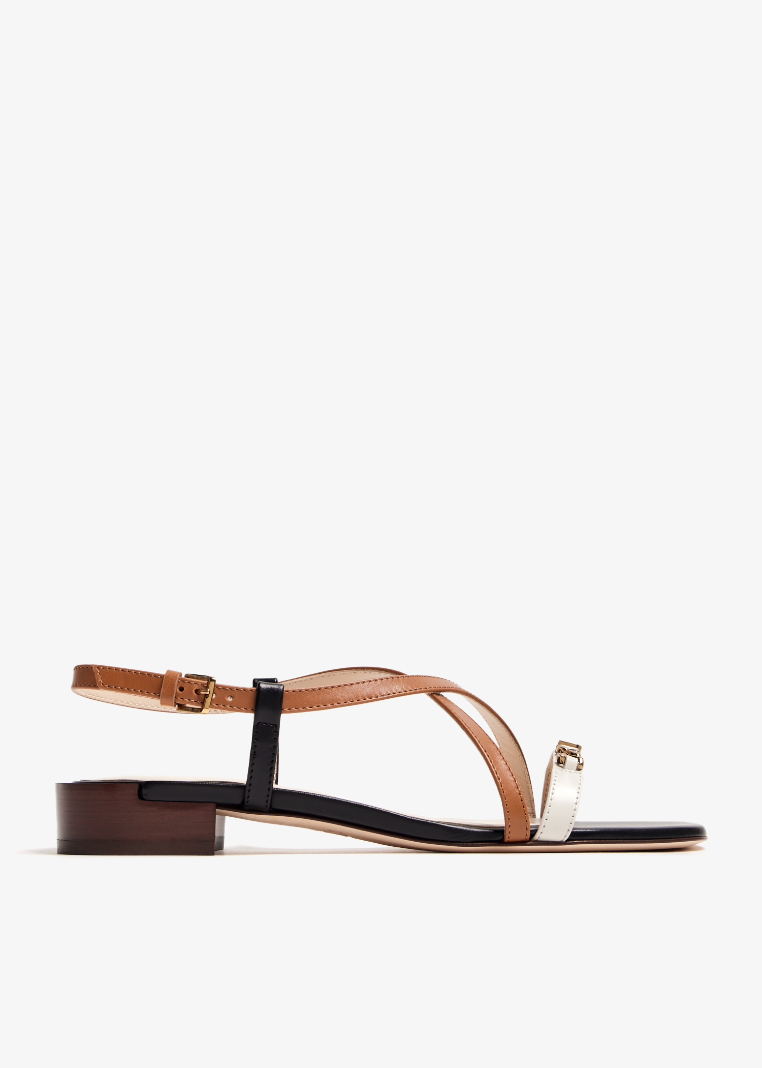 T Chain sandals, Brown