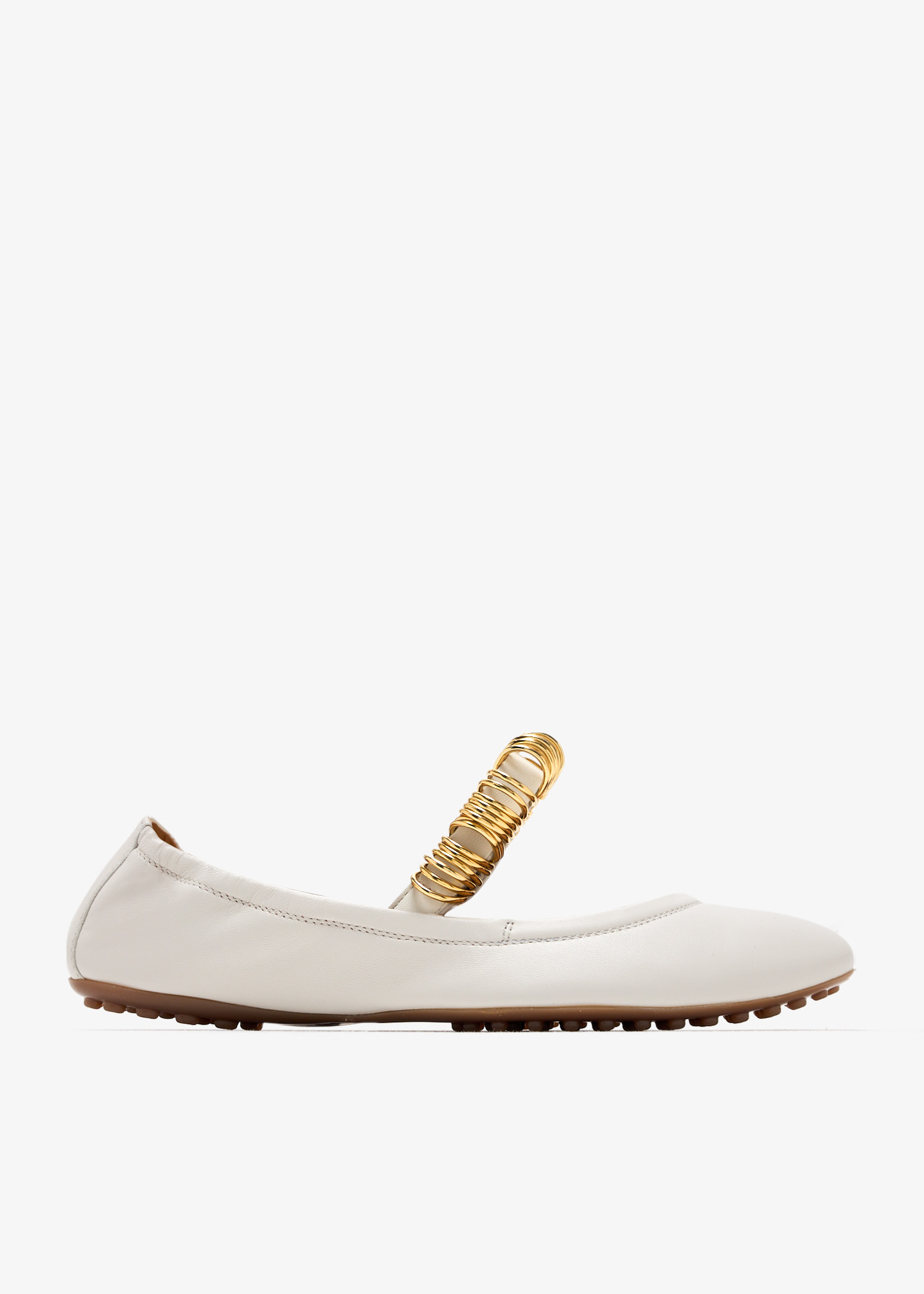 

Leather ballerinas, White