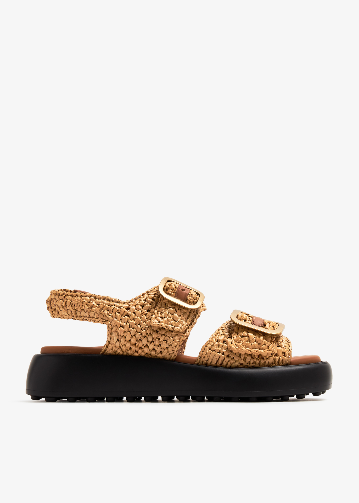 

Raffia sandals, Brown