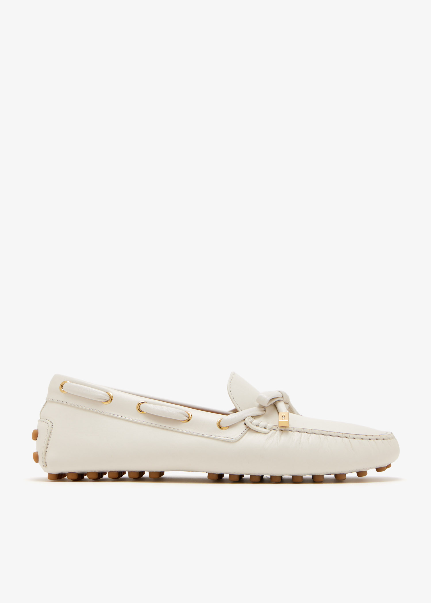 

Gommino driving shoes, White