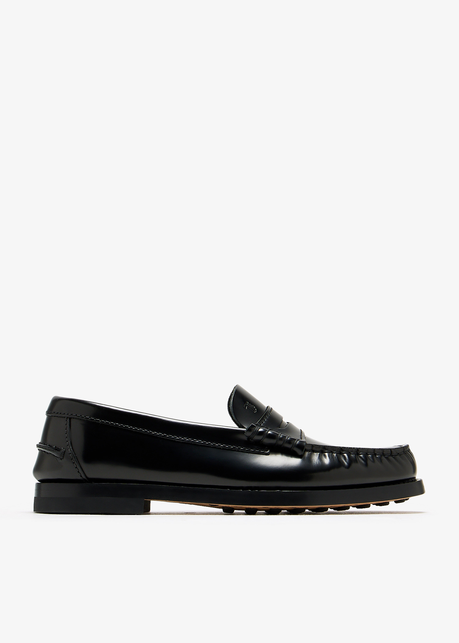 

Penny leather loafers, Black