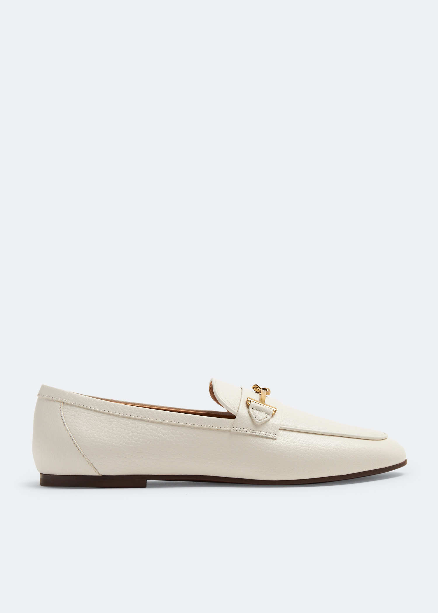 Leather loafers, White