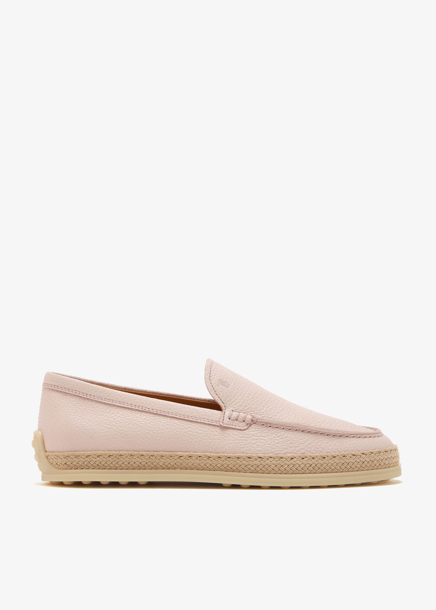 

Leather slip-on loafers, Pink