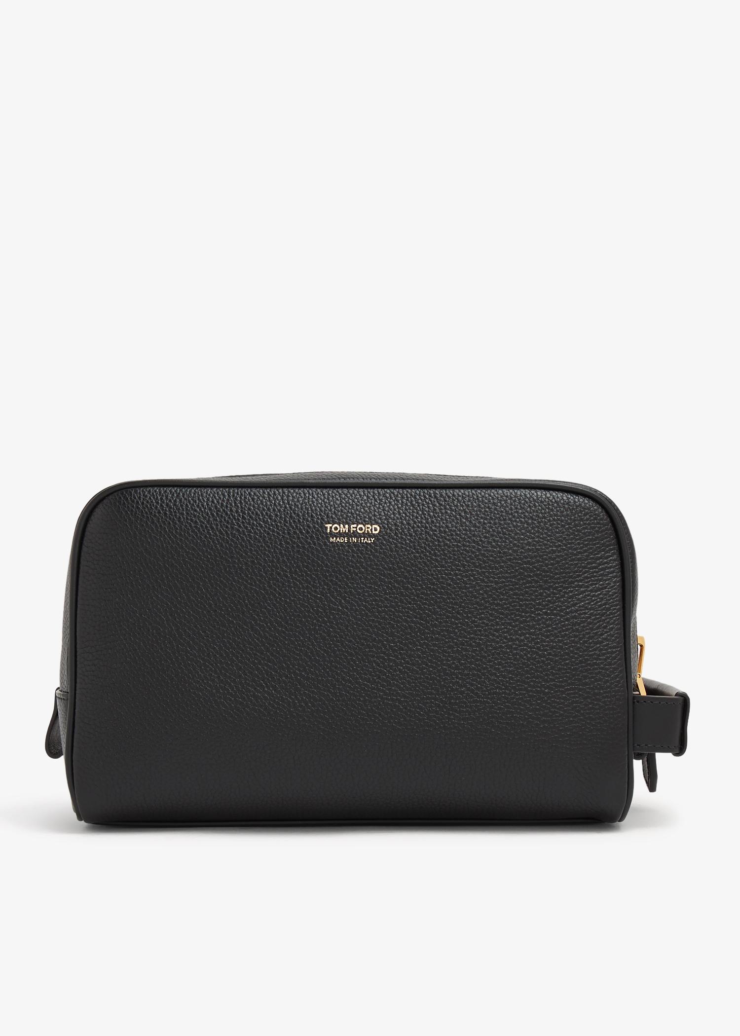 

Leather toiletry case, Black