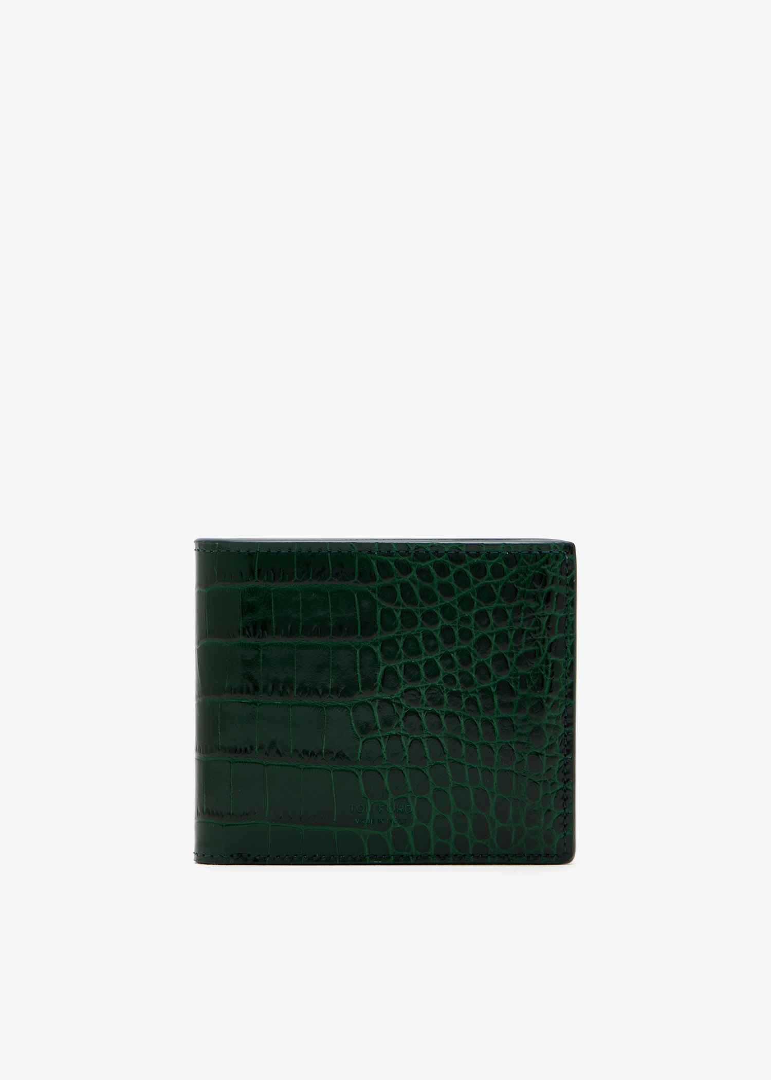 

Crocodile-embossed wallet, Green