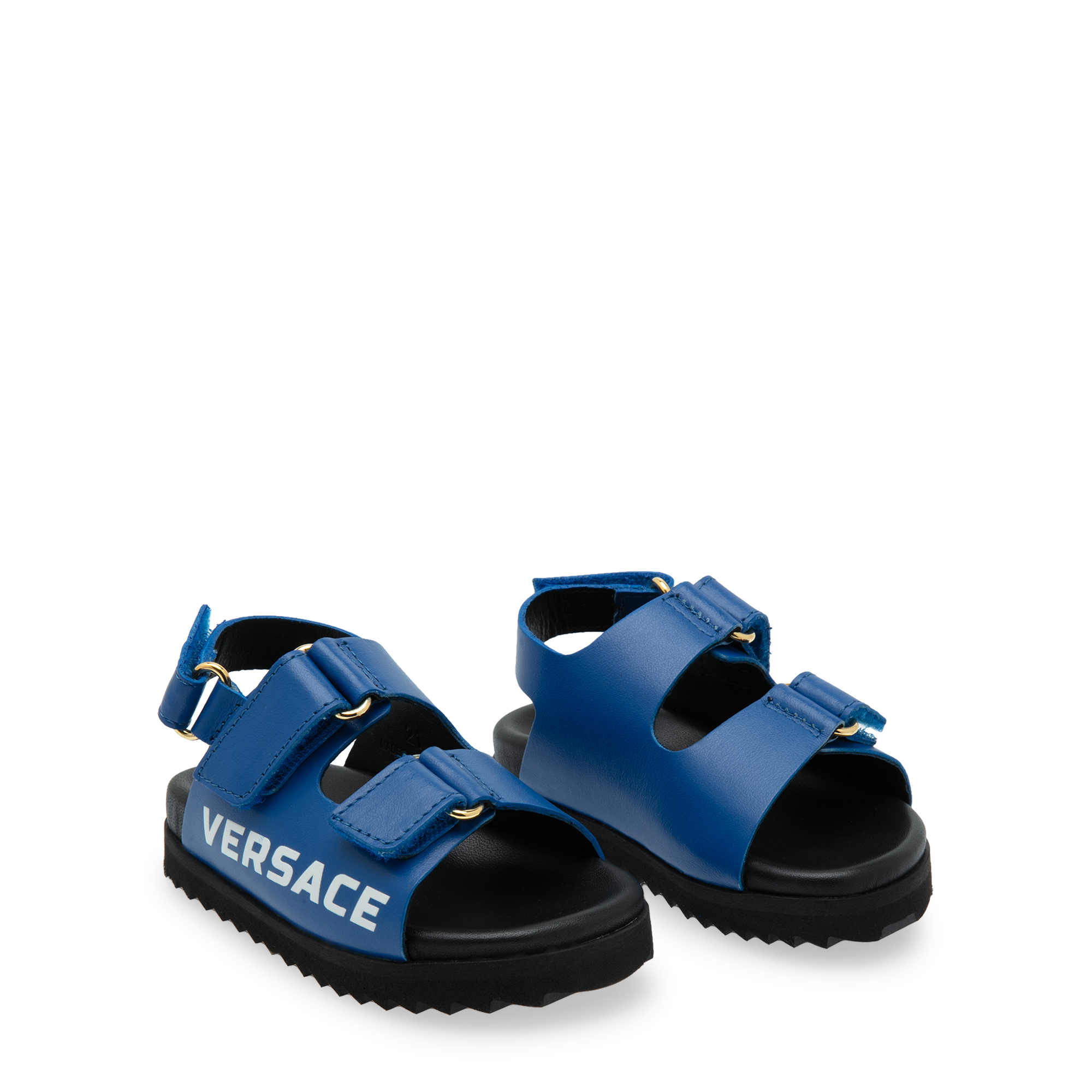 

Leather logo sandals, Blue