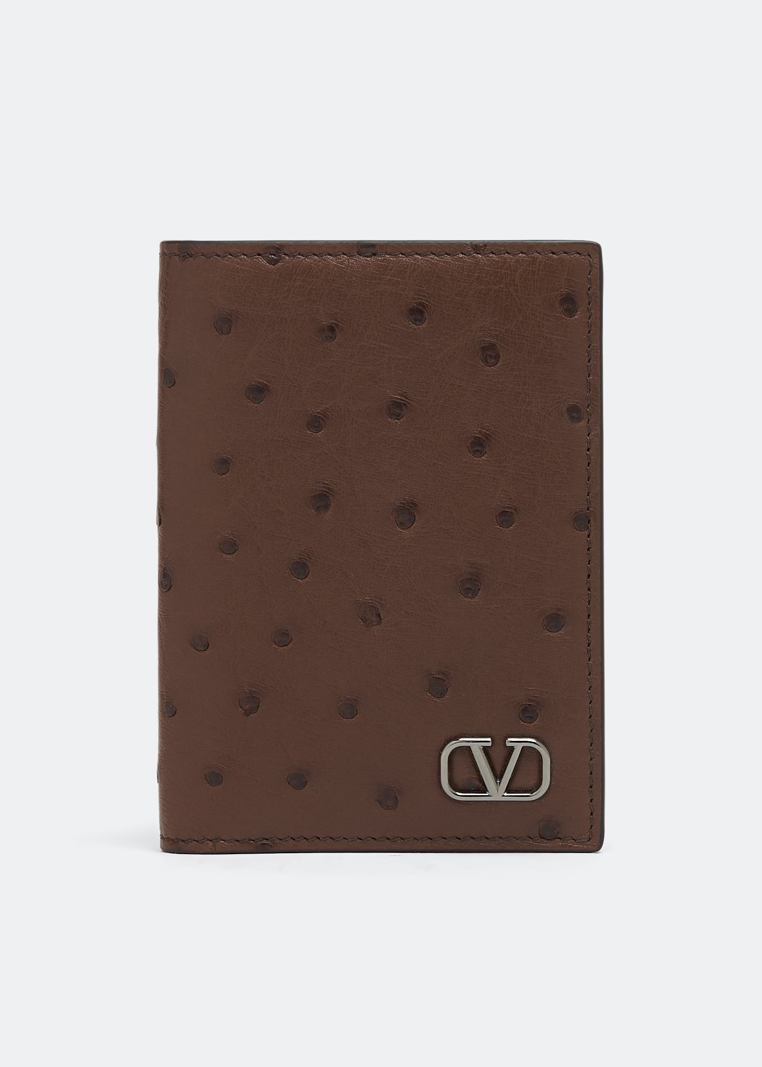 

Mini VLogo Signature card case, Brown