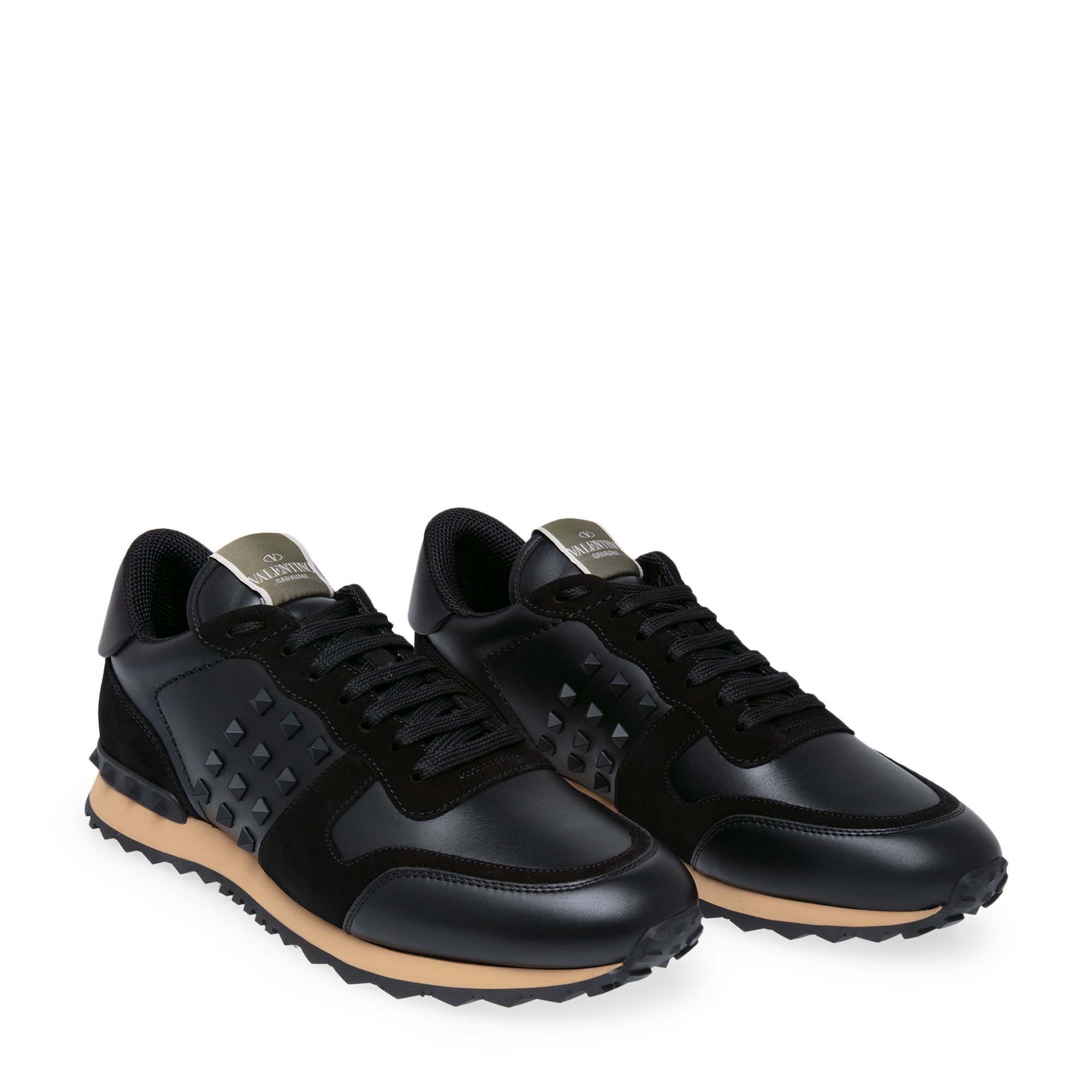 

Solid Rockstud Runner sneakers, Black