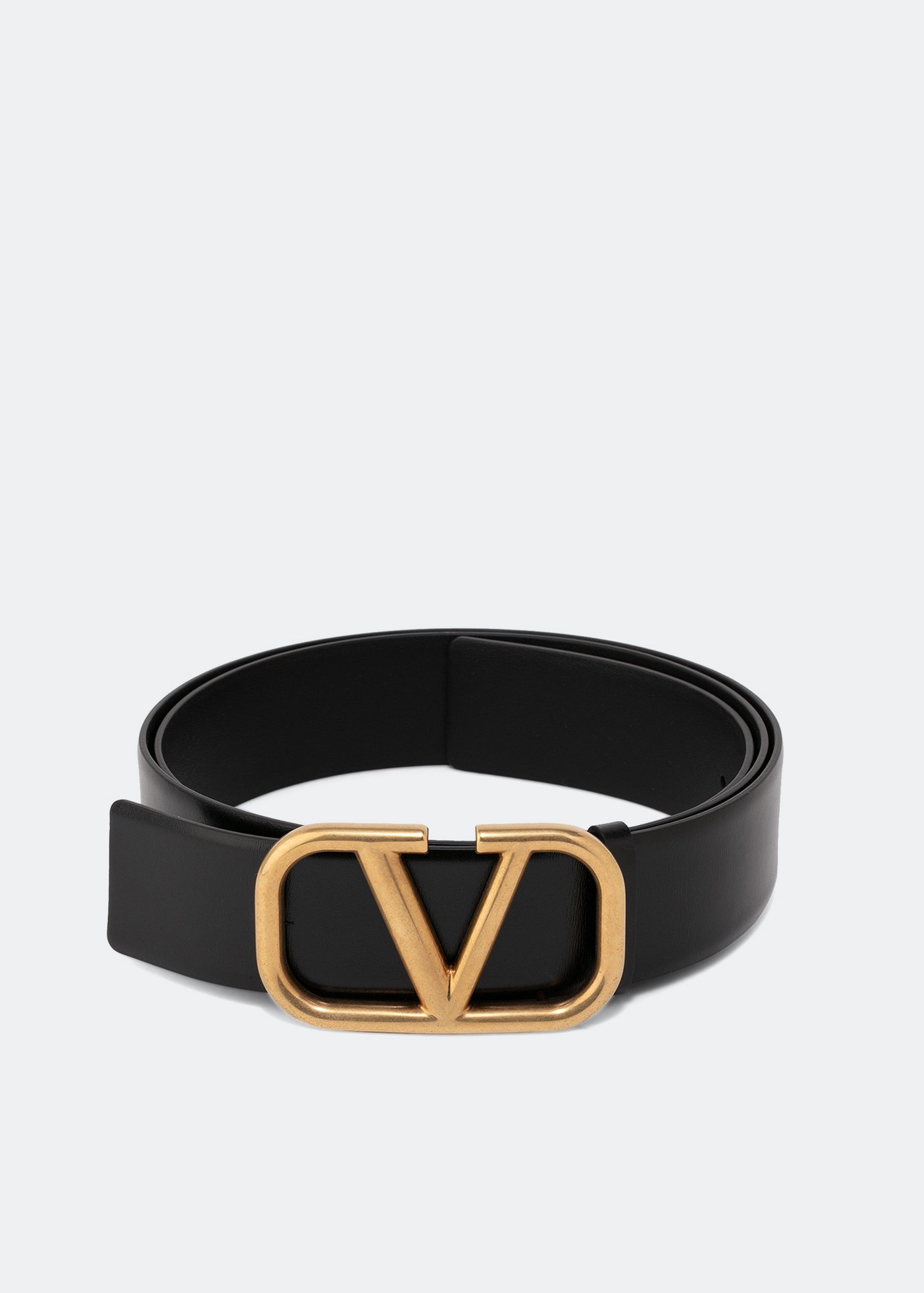 

VLogo Signature leather belt, Black