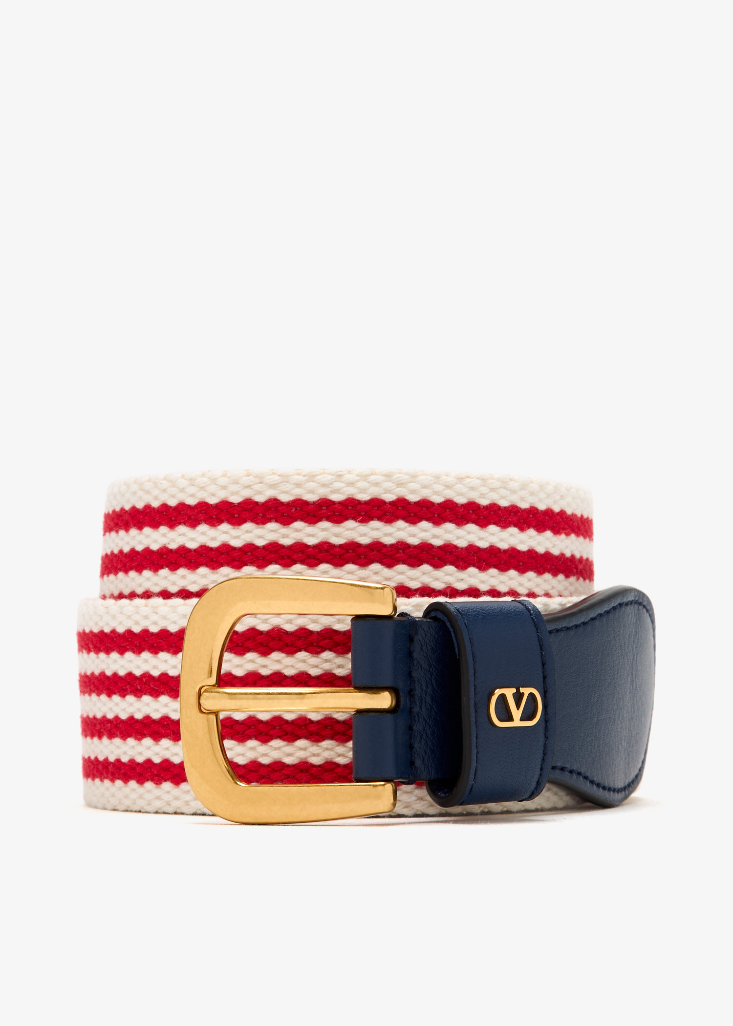 

VLogo Signature buckle belt, Multicolored