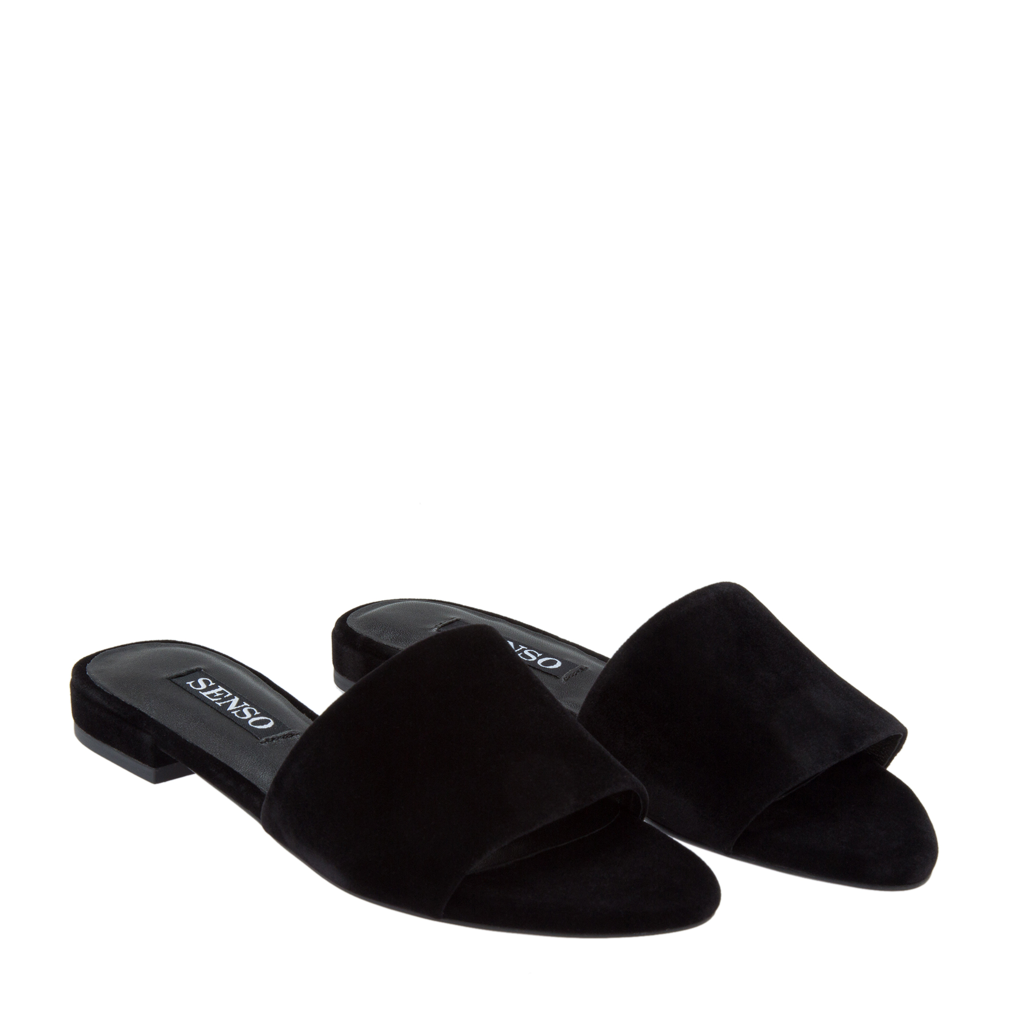 

Zulu IV velvet slides, Black
